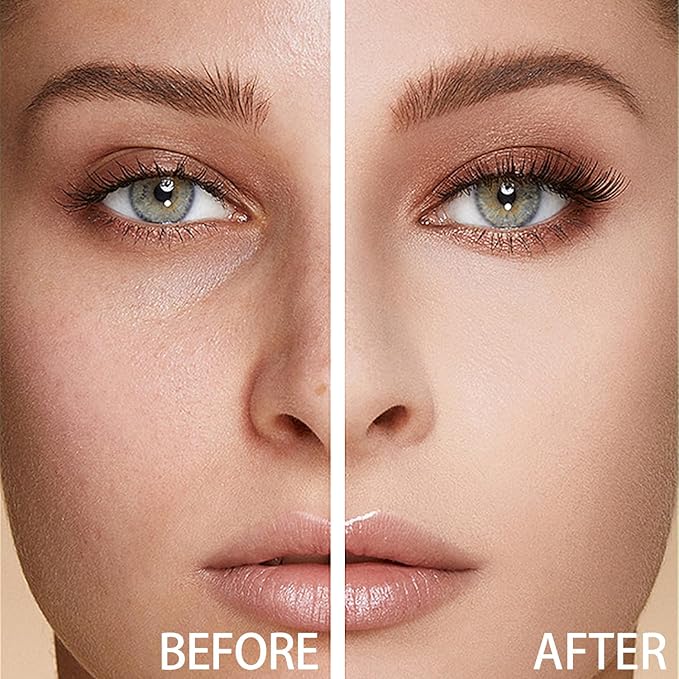 2PCS Loose Face Powder, Oil Control Minimizes Pores Finish(04# Natural)