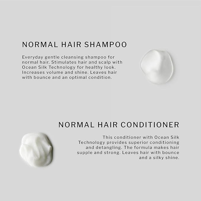 SACHAJUAN Normal Hair Shampoo and Conditioner Set | Ocean Silk Technology for Everyday Cleansing, Volume & Shine | Lightweight Hydration & Detangling | Vegan & Paraben-Free | Pack of 2 (8.4 oz)