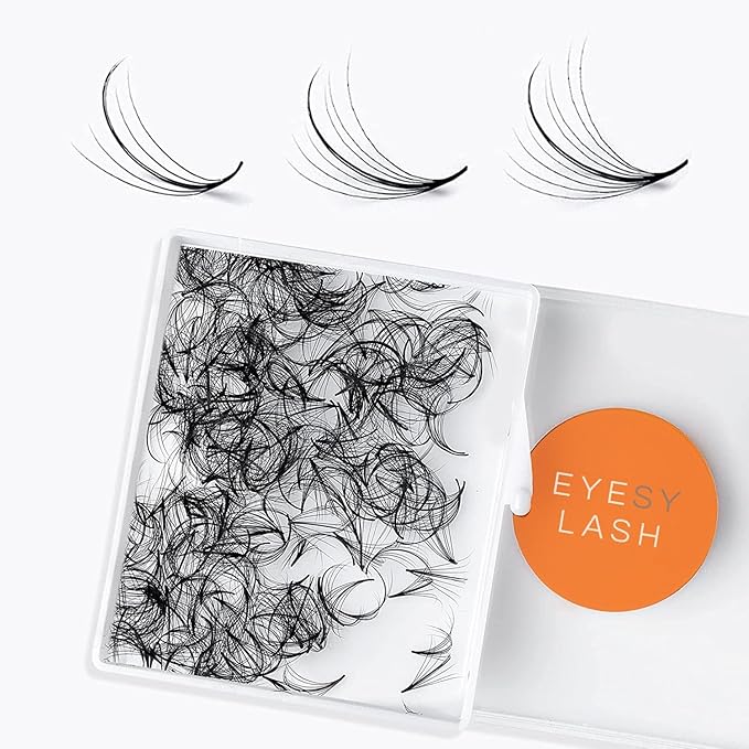 Eyesy Lash 500 Wispy Promade Fans - 5D 0.07 Size 13mm Curl CC - Natural Wispy Lashes Loose Premade Lash Fans for Eyelash Extensions Handmade Pre Made Eyelashes for Spiky, Volume, Natural Look