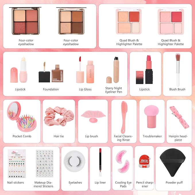 24 Pcs Exquisite Makeup Gift Set - Birthday Gifts for Women, Valentines Day Surprise for Girlfriend Wife Sister Friend Teacher Nurse