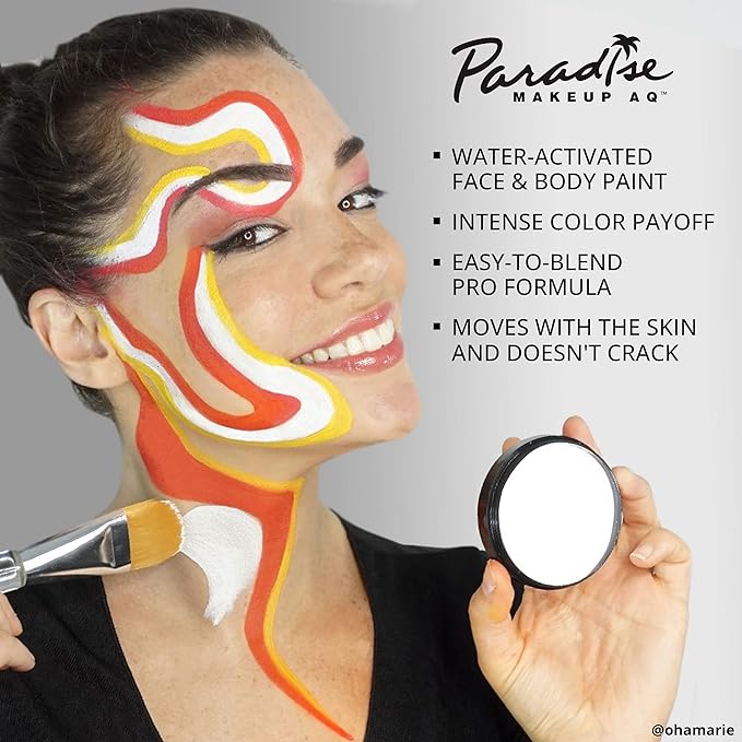 Mehron Makeup Paradise Makeup AQ Pro Size | Stage & Screen Performance, Face & Body Painting, Beauty, Cosplay, and Halloween | Water Activated Face Paint, Body Paint 1.4 oz (40 g) - Violet