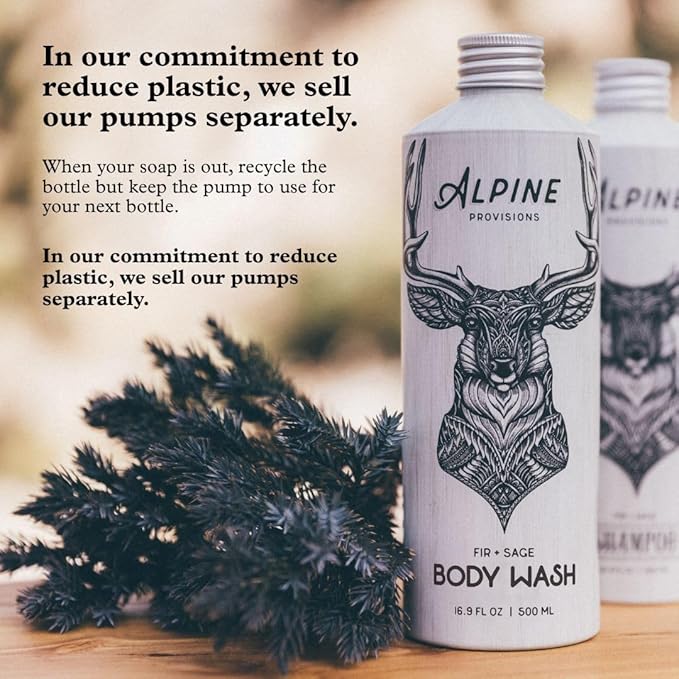 Alpine Provisions Natural & Organic Body Wash with Lavender & Juniper – Moisturizing Shower Gel with Aloe Vera, Coconut Oil & Essential Oils – Vegan, Sulfate-Free, Plastic-Free – 16.9 fl oz