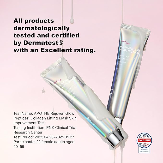APOTHE RejuveGlow PDRN Collagen Wrapping Mask | Peptide + Ectoin Firming Sheet Mask for Deep Hydration, Wrinkle Care & Pore Tightening | Cooling Soothing Lifting Facial Treatment