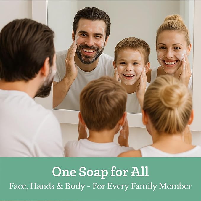 Southern Natural Goat Milk Soap Bar (Eucalyptus 3 Pack) For Dry Sensitive Skin. Natural, Handmade Soap For Men, Women, Kids & Baby. Use On Face & Body