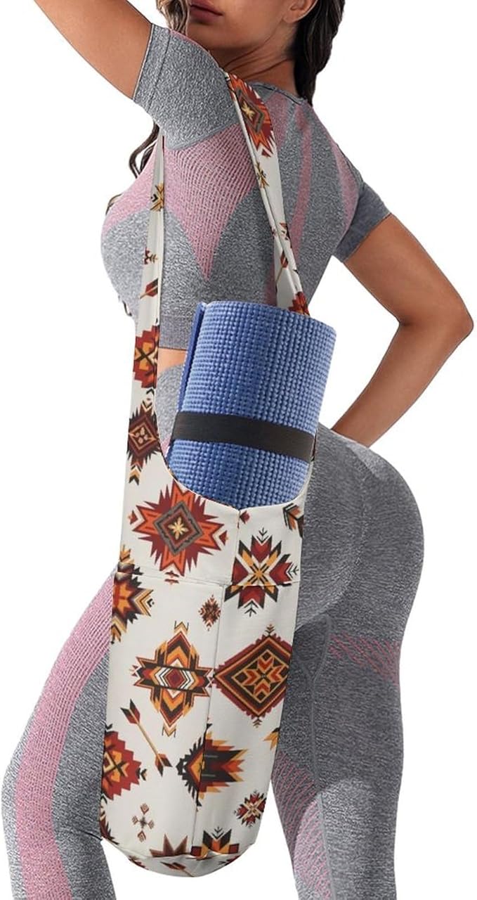 Portable Single Shoulder Yoga Mat Bag Carrier with Pocket Spacious Storage for Yoga Gym Fitness