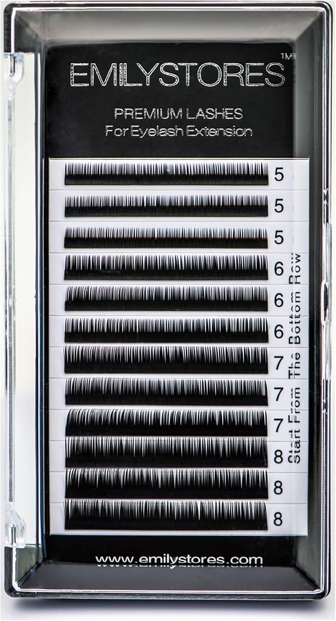 Bottom Lash Extension Eyebrow Eyelash Extensions Under Lower False Lashes Mixed J Curl 0.10mm Length 5mm 6mm 7mm 8mm In One Tray