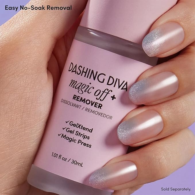 Dashing Diva Gloss Nail Strips Bundle - The Winter Florals Collection- Baby Bouquet & Magnolia Vine - UV Free, Chip Resistant, Long Lasting Gel Stickers - Contains 2 Sets