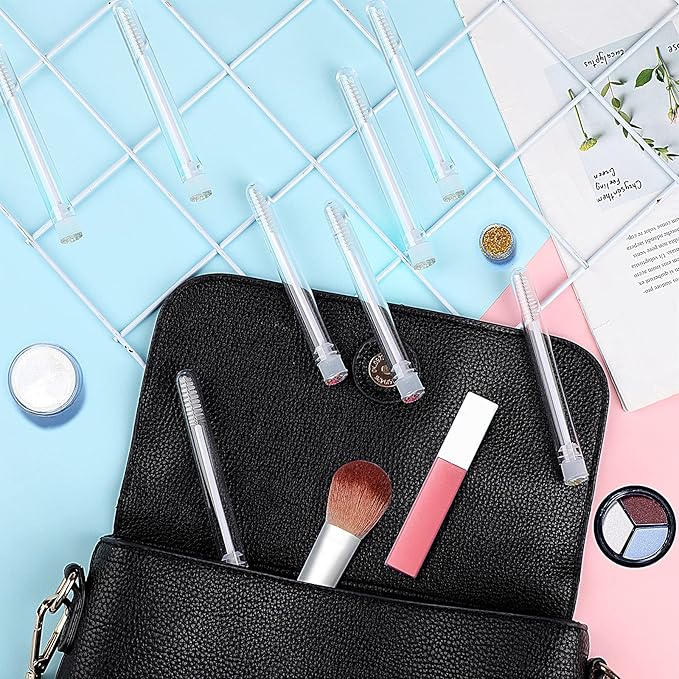 Dming 50pcs Lash brush Mascara wands and tubes Spoolies for eyelash extensions Mascara wand tubes scale white