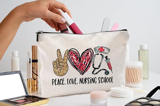 QGFM Nurse Gifts for Women: Nurses' Makeup Bags With Zipper
