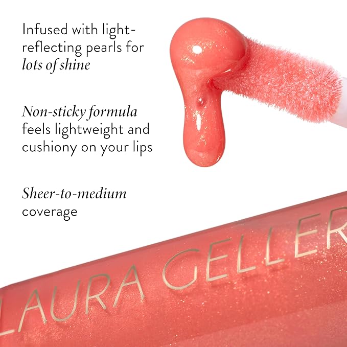 LAURA GELLER NEW YORK Color Luster Lip Gloss - Turkish Delight | Non-Sticky Lip Gloss Treatment with Sheer High-Shine Color