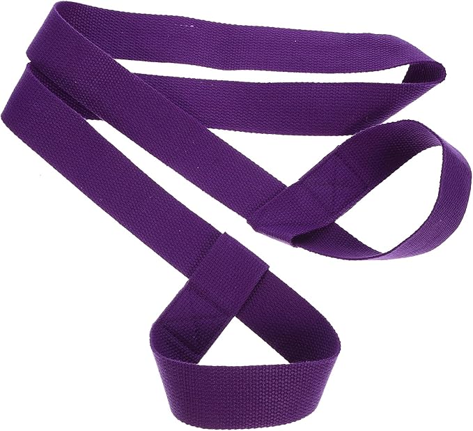YARNOW 2Pcs Adjustable Yoga Mat Straps Set Sturdy Purple Yoga Mat Carrying Sling with Adjustable Buckle Multi-Function Accessory for Transport and Storage Suitable for Training and