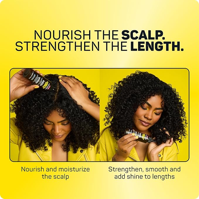 Marc Anthony Strengthening Scalp & Hair Oil for Curly Hair, Strictly Curls - Lightweight Hydrating Hair & Scalp Oil Adds Shine & Reduces Breakage for Long Lasting Curls - Non-Greasy & Reduces Frizz