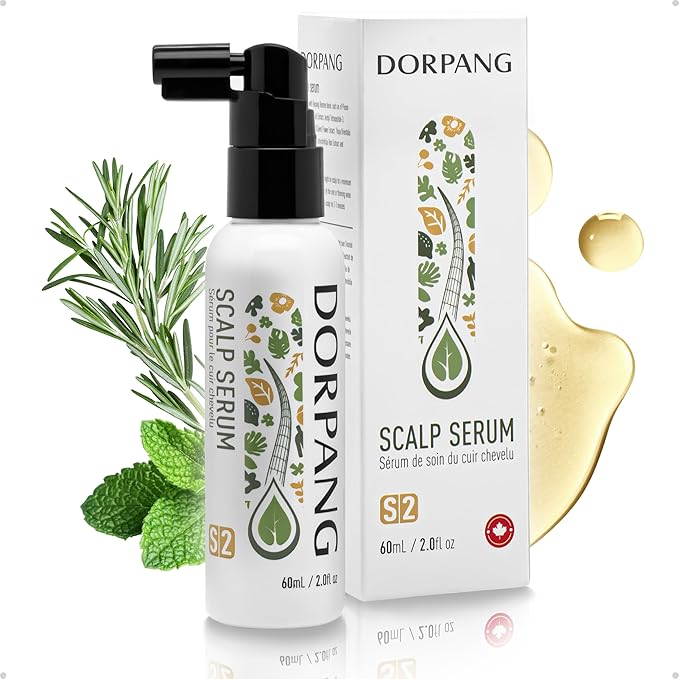 Scalp Serum for Thinning Hair in Men & Women, 60ml (2.0 Fl Oz) Clinically Tested Vegan Formula with Peptides & Rosemary Oil, Improves Hair Density & Scalp Health, Non-Greasy No-Rinse