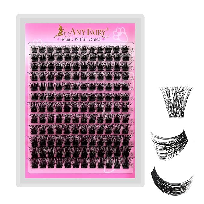 Lash Clusters 8-18mm Wispy Eyelash Clusters 144pcs Cluster Lashes DIY Individual Lashes Clusters with Soft Thin Band for Self Use,Beginner-Friendly (Sylph-779)