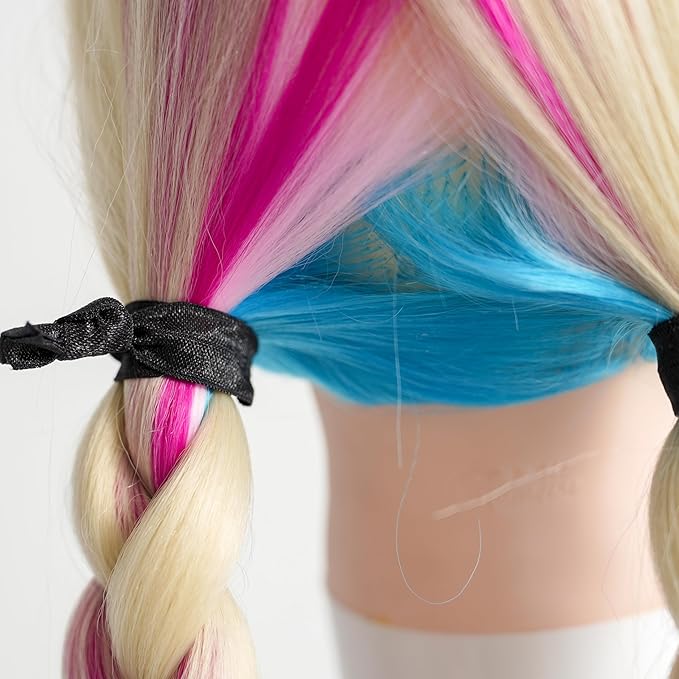 MEEDEE Hair Ties Pack: 100 Black No Crease Soft Knotted Ribbon Ties for Women - Ouchless, No Damage, Suitable for Ponytails, Yoga, and Bracelets