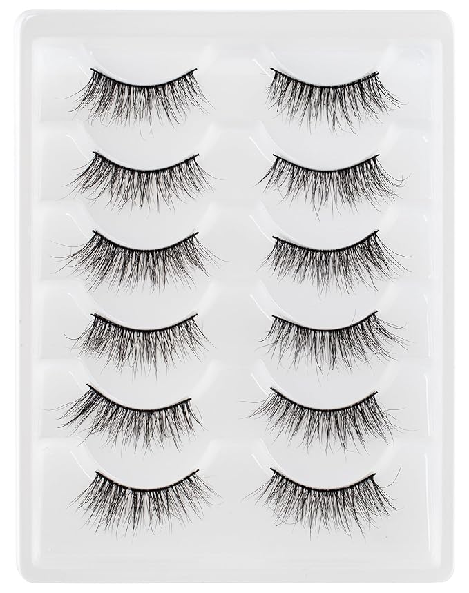 Onlyall Wispy 3/4 Lashes Natural Look False Eyelashes Mink C15