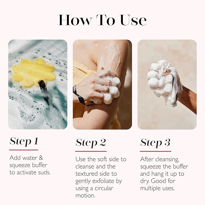 Spongelato Loofah Exfoliating Body Scrubber by Spongelle | Infused with Body Wash | Bath & Shower Loofah for Women | 14+ uses | Pistachio Gelato Inspired