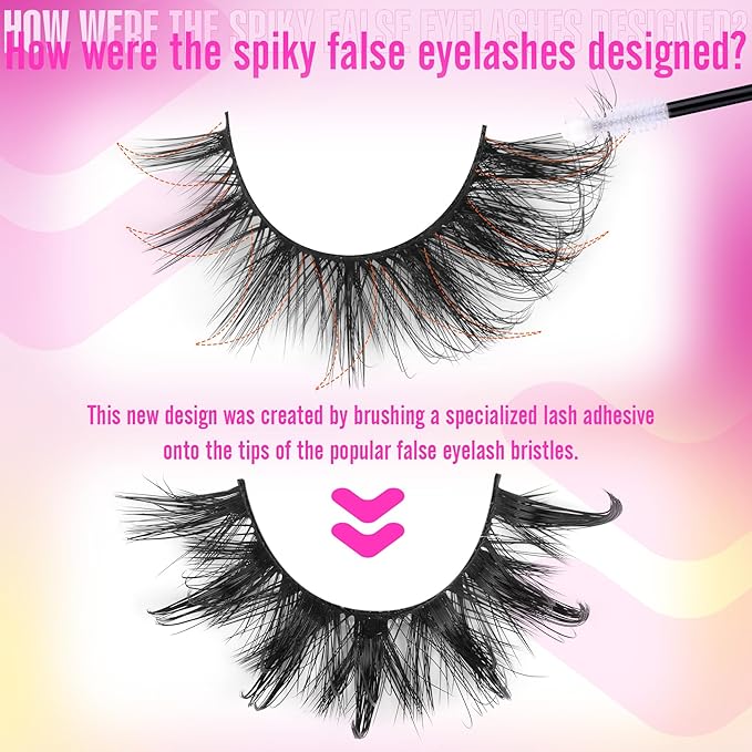 Lashes Wispy False Eyelashes Natural Fairy Fake Eyelashes Cat Eye Lashes Mink Long Strip Eyelashes Doll Manga Lashes 7 Pairs C Curly Lashes Pack by ALICROWN