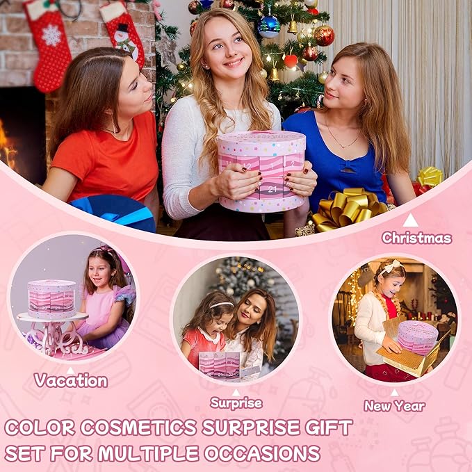 24 Pcs Exquisite Makeup Gift Set - Birthday Gifts for Women, Valentines Day Surprise for Girlfriend Wife Sister Friend Teacher Nurse