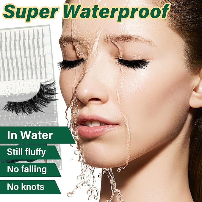KEYYOU Lash Clusters Kit 280Pcs 100D Long 10-18MIX Lash Spikes Eyelash Clusters Kit Volume Individual Lashes Spiky Lash Extension Kit Cluster Eyelash Extensions Kit(100D&Spikes-D-12-20MIX+13-21MIX)