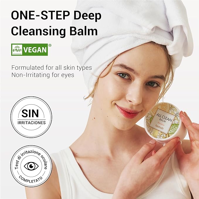 HEIMISH All Clean Balm Mandarin 4.0fl.oz/120ml - Cleansing Balm, Waterproof Makeup Remover, Face Cleanser, Oil Based Cleanser, Korean Skincare with Natural Aroma Oil, Vegan, For All Skin Types