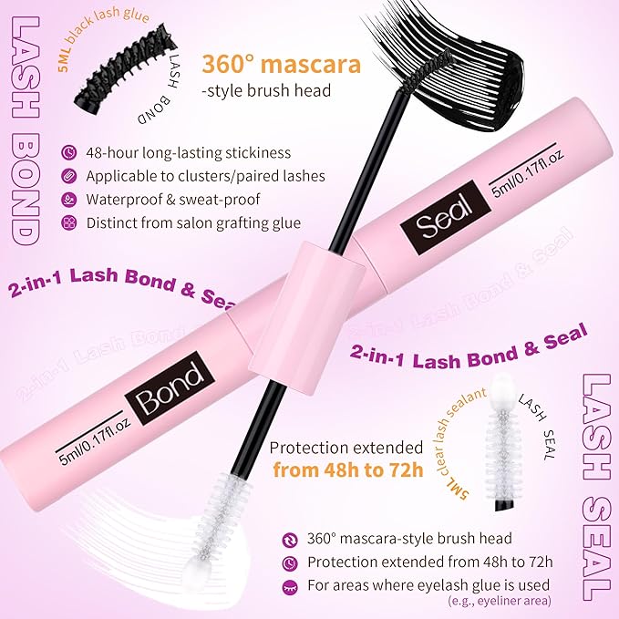 Spiky Lash Clusters Kit Manga Eyelash Extensions Kit with Lash Bond and Seal Doll Anime Lash Extensions with Invisible Band Natural Volume Individual Lashes Kit 165Pcs 8MM-16MM