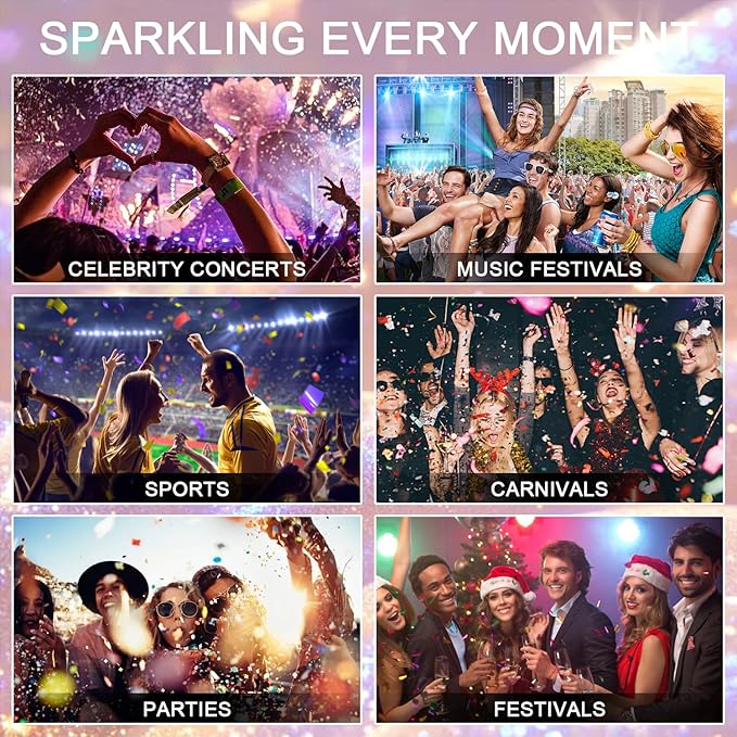 Holographic Body Glitter Spray - Silvery Shiny Shimmer for Hair, Face & Clothes | Quick-Drying, Long-Lasting Glitter Hairspray Temporary Shiny Mist for Festival, Rave, Music Concert, Prom Accessories