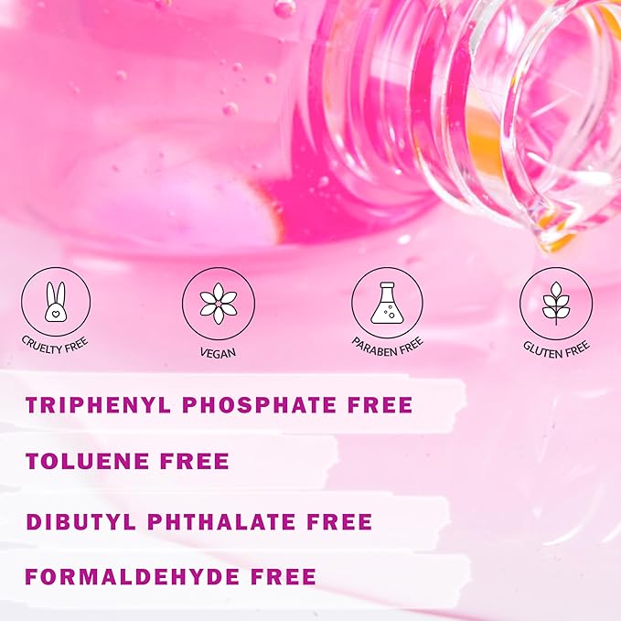 Perfect Formula Pink Gel Coat – Rosey Glow Nail Strengthener & Keratin Treatment, 0.6 oz - Protein-Rich, Glossy Pink Gel Nail Polish for Damaged Nails | Supports Growth & Repair