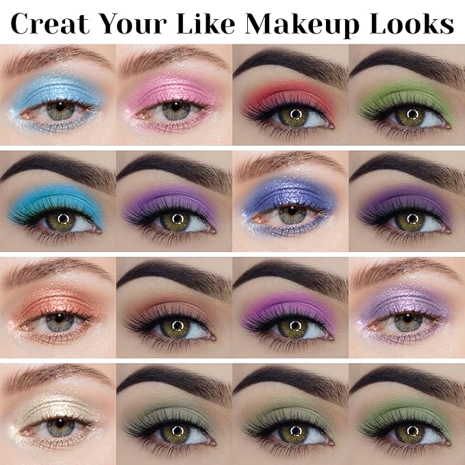 4 Colors Matcha Green Eye Shadow Powder Palette Makeup, Blendable Long-lasting Matte Shimmer Eyeshadow Palette Eye Makeup Kit for Women Girls, paleta de sombras de ojos #1