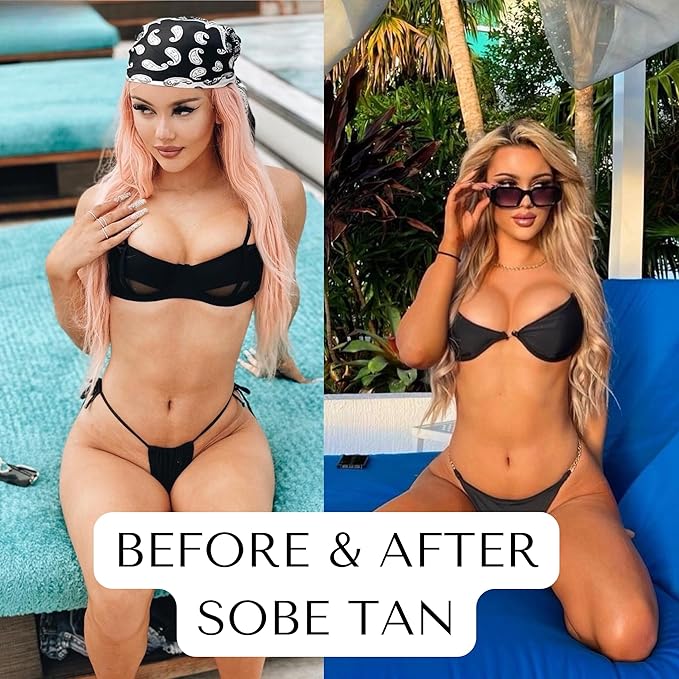 Sobe Tan Self-Tanner | Clean, Natural, Streak-Free Caramel Tan | Only 7 Ingredients - No Nasties | With a Natural Caramel Color Guide for Flawless Application | The Cleanest Mousse on the Market