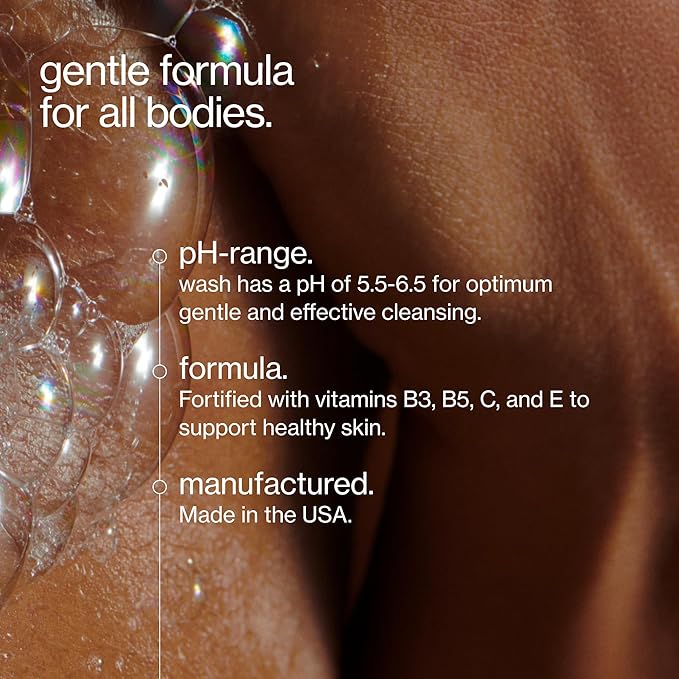 MAUDE Wash - pH Balanced Moisturizing Body Wash - Unscented Body Soap & Bubble Bath - With Smoothing Niacinamide & Aloe - Gentle Everyday Shower Gel & Relaxing Bath Soap - No.0 (12 oz)