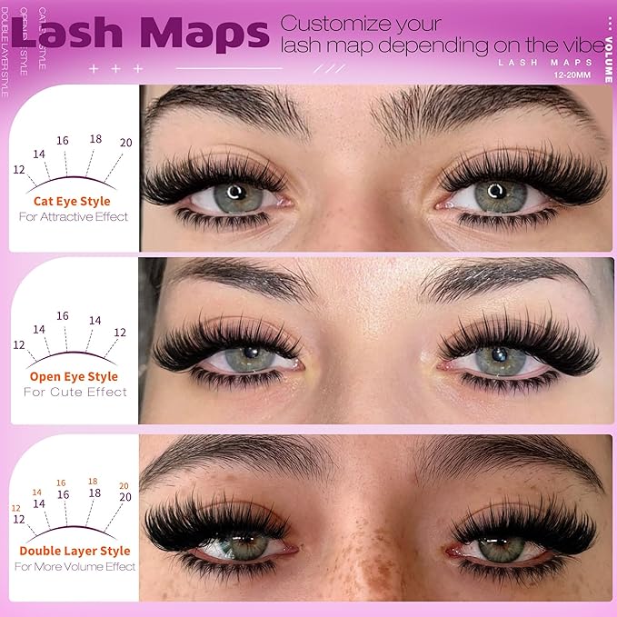 EYDEVRO Wispy Fairy Lash Clusters Kit with Bottom Lashes 12-20mm Long Cluster Eyelash Extensions with Bottom Lash Clusters 300 Pcs Eyelash Clusters Kit DIY Lash Extension Kit Lash Bond and Seal Brush