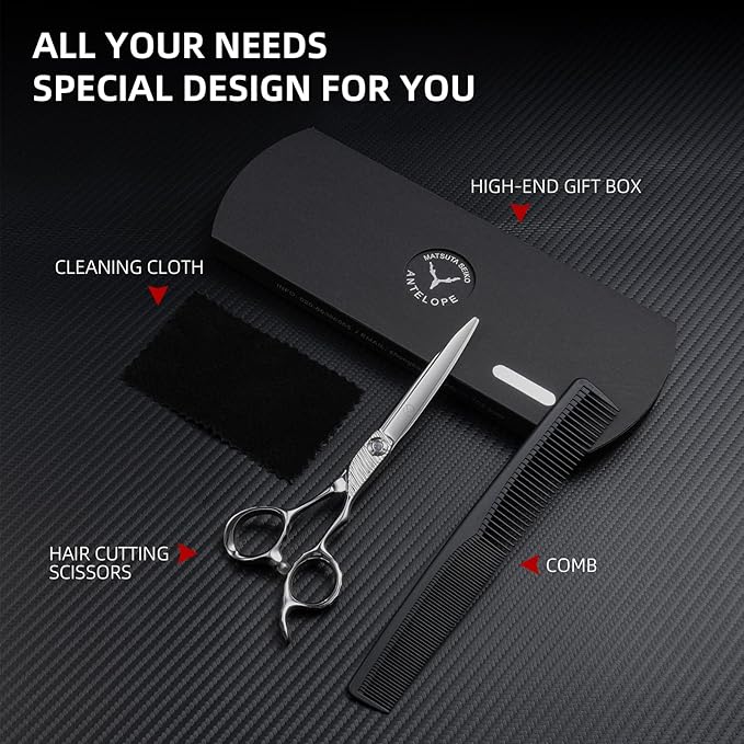 Professional Hair Cutting Scissors VG10 Steel Barber Shears for Wet and Dry Hair