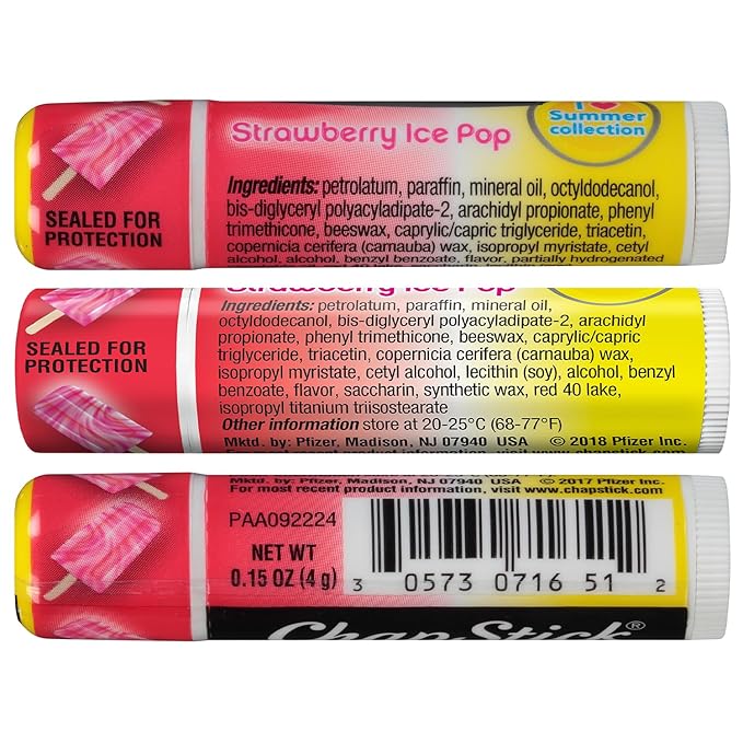 ChapStick Lip Moisturizer, Strawberry Ice Pop, Oz