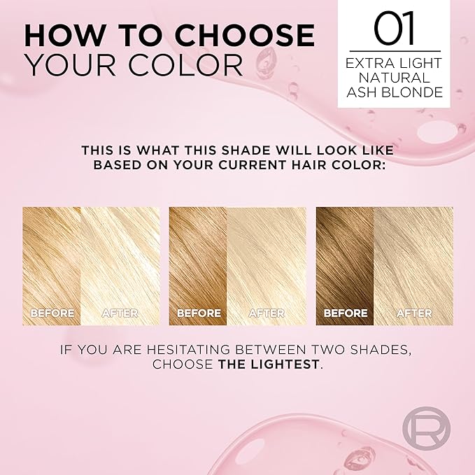 L'Oreal Paris Excellence Crème Permanent Hair Dye, Triple Care Hair Color with Hyaluronic Acid for 100% Gray Coverage, 01 Extra Light Natural Ash Blonde, 1 Kit (Packaging May Vary)