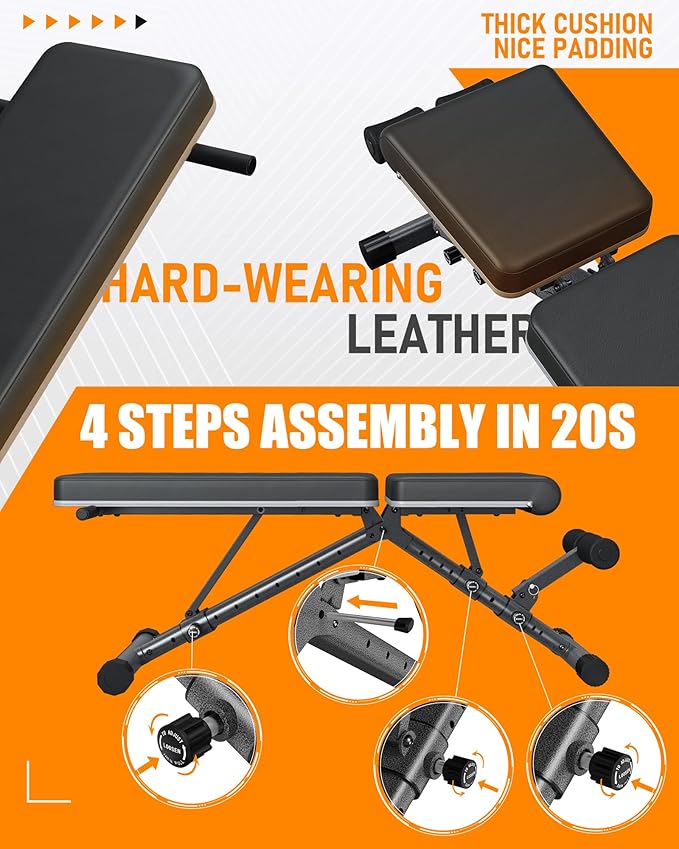 BARWING 90° Adjustable Weight Bench Workout Bench 800 LB 2024 New