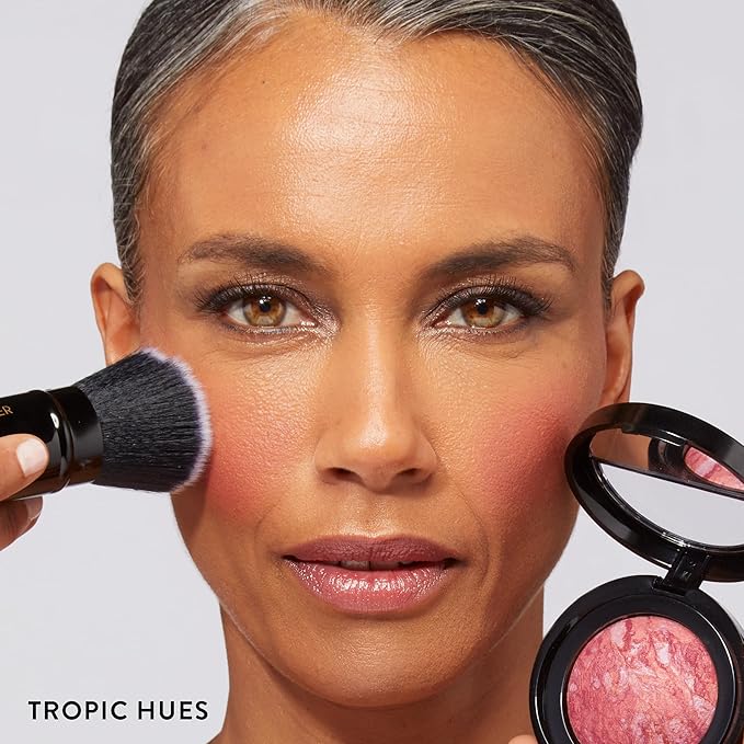 LAURA GELLER NEW YORK Baked Blush-n-Brighten Marbleized Blush for Cheeks - Tropic Hues - Satin Finish - Buildable Color (Pack of 2)