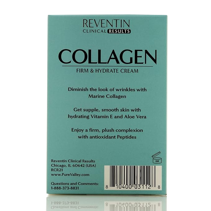 Clinical Results Firm & Hydrate Collagen Face Cream Targets Wrinkles, Fine Lines, Anti Aging Facial Moisturizer Collagen Lotion W/Peptides, Vitamin E, & Aloe Vera For Women & Men, 1.5 Fl Oz