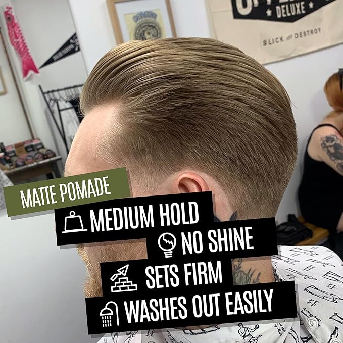 UPPERCUT DELUXE Matte Pomade, Barbers Collection 10.5 oz / 300 g