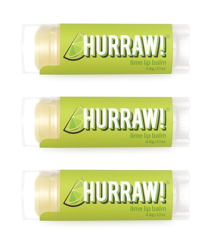 Hurraw! Lime Lip Balm, 3 Pack: Palm