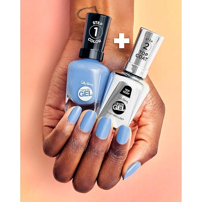 Sally Hansen Miracle Gel Salon Quality Nail Polish | Gel-Like Formula, Two-Step System, No UV Light Needed, Long Lasting | Opaque, Pearlescent | 207 Out of this Pearl | Rose Gold Nail Polish