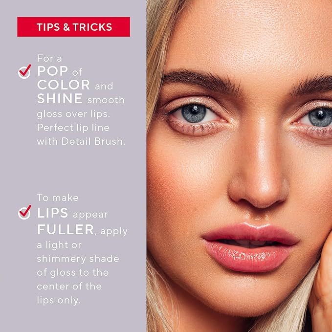 Mirabella - Luxe Advanced Formula Lip Gloss, Non-Sticky Hydrating Lip Glosses with Vegan Lanolin, Jojoba Oil & Vitamin E, Long-Lasting & Cruelty-Free Makeup, Mauvelous (Rose Mauve)