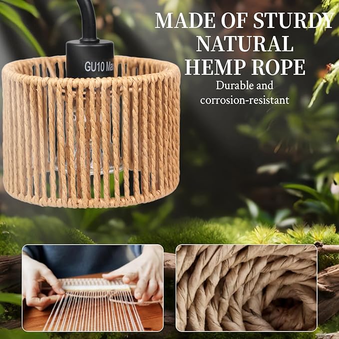 Boho Candle Warmer Lamp, Adjustable Height Candle Wax Warmer with Timer, Candle Lamp Warmer for Jar Candles, House Warming Gifts Brithday Gifts for Women Bedroom Home Decor (Rattan)