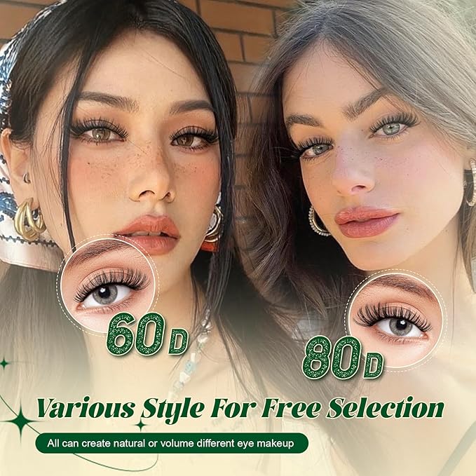 KEYYOU Lash Clusters Kit Thick Lash Extension Kit with 280pcs Super Soft 60D+80D D Curl 10-18MIX Lash Clusters for Volume Fluffy Look with Bond&Seal and Applicator DIY at Home