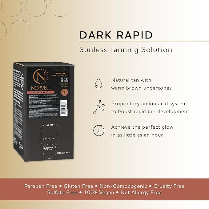 Norvell Premium Sunless Tanning Solution - One Hour Rapid, Gallon/128 fl.oz.