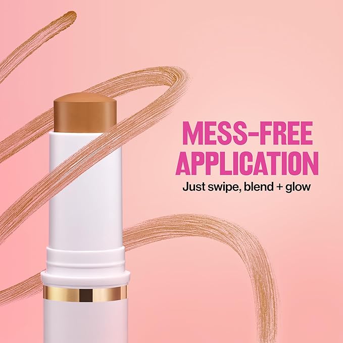 Revlon Glimmer Tinted Moisturizer Stick for Face, Lightweight Foundation, Hydrating Skincare-Infused Makeup, 120, 0.31 oz