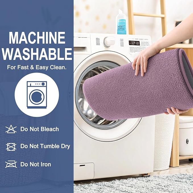 OLANLY Thick Memory Foam Bath Mat Rug 47x20, Extra Soft Absorbent Bathroom Rug, Quick Dry Bath Mats, Non-Slip, Machine Washable Carpet for Bathroom, Tub and Shower, Home Decor Accessories, Deep Plum
