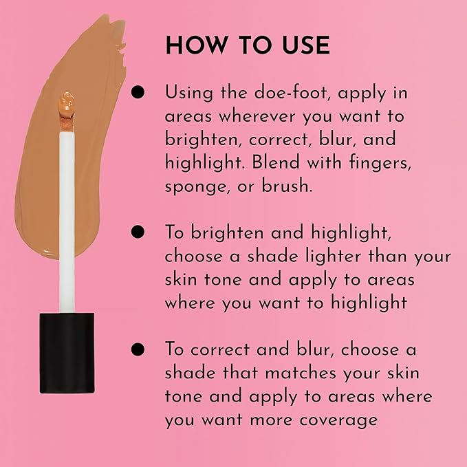 Lawless Conseal The Deal Lightweight Longwear Everyday Concealer - Caramello - with Antioxidants and Caffeine to Reduce Dark Circles and Puffiness. Long-Wearing and Self-Setting, Silicone-Free - 5 ml.