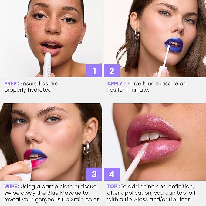 Wonderskin Wonder Blading All Day Lip Stain Peel Off Masque - Long Lasting, Waterproof and Transfer Proof Pink Lip Tint, Matte Finish Peel Off Makeup (Glamorous Masque)
