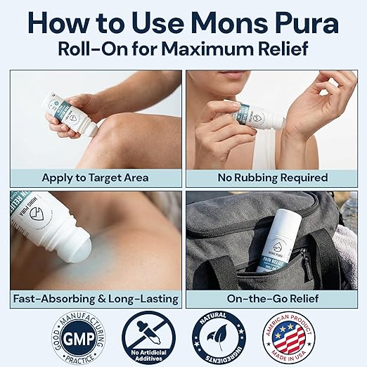 Roll On Pain Relief with Menthol, Arnica, Rosemary & Essential Oils - Extra Strength Arnica Roll On Fast Cooling Muscle & Joint Relief for Arthritis, Back Pain & Sciatica (3oz)